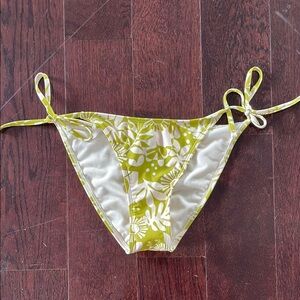 Wild Fable Green Floral Bikini Bottom with Ties